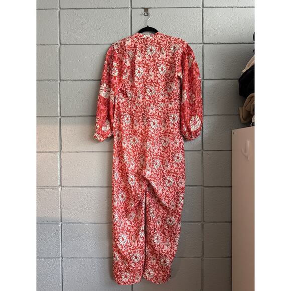 Womens Hannah Artwear 100% Silk Printed Josephine Jumpsuit size 4 Artsy Bohemian - Picture 3 of 4